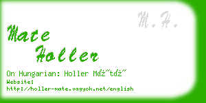 mate holler business card